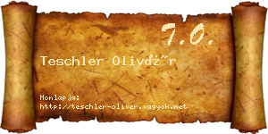 Teschler Olivér névjegykártya