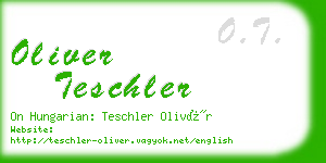 oliver teschler business card